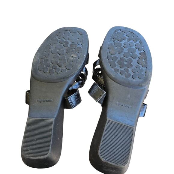 Easy Street Torrid Sandal Black Crocodile Size 11 - Picture 6 of 7